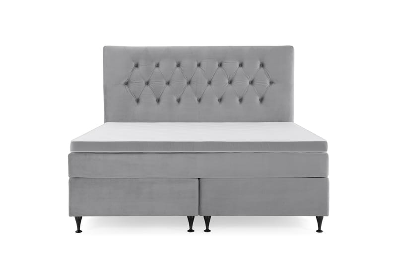 Royal Velvet Kontinentalsäng160x200 cm - Ljusgrå - Möbler - Säng - Kontinentalsäng