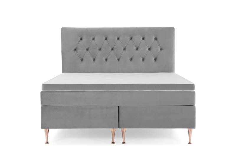 Royal Velvet Kontinentalsäng160x200 cm - Ljusgrå - Möbler - Säng - Kontinentalsäng