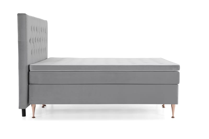 Royal Velvet Kontinentalsäng160x200 cm - Ljusgrå - Möbler - Säng - Kontinentalsäng