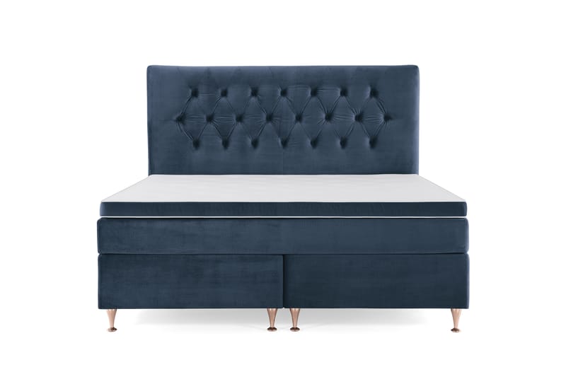 Royal Velvet Kontinentalsäng160x200 cm - Mörkblå - Möbler - Säng - Komplett sängpaket