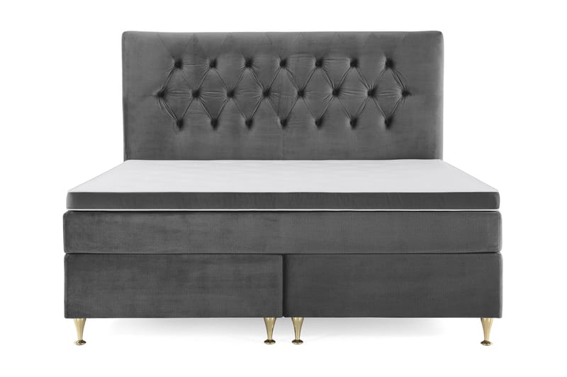 Royal Velvet Kontinentalsäng160x200 cm - Mörkgrå - Möbler - Säng - Komplett sängpaket