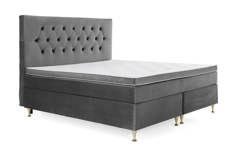 Royal Velvet Kontinentalsäng160x200 cm - Mörkgrå - Möbler - Säng - Komplett sängpaket
