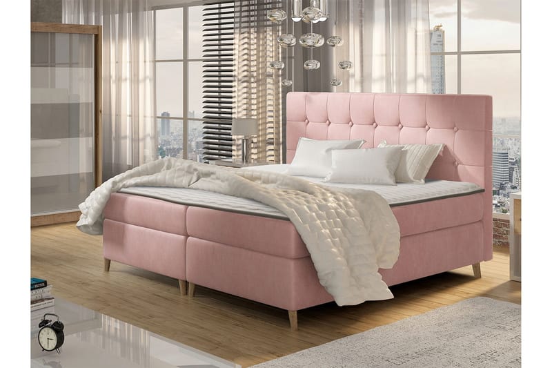 Sandham Kontinentalsäng 120x200 cm - Rosa - Möbler - Säng - Kontinentalsäng