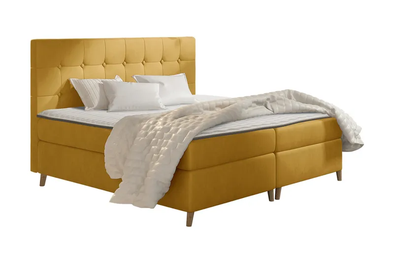 Sandham Kontinentalsäng 140x200 cm - Gul - Möbler - Säng - Kontinentalsäng