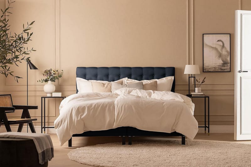 Scarlett Kontinentalsäng 160x200 Memorymadrass - Blå - Möbler - Säng - Kontinentalsäng