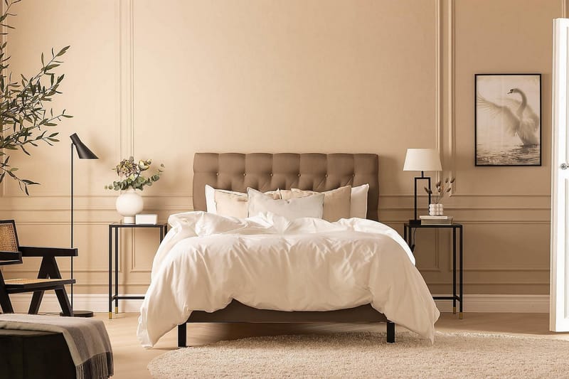 Scarlett Kontinentalsäng 90x200 Skummadrass - Brun - Möbler - Säng - Kontinentalsäng