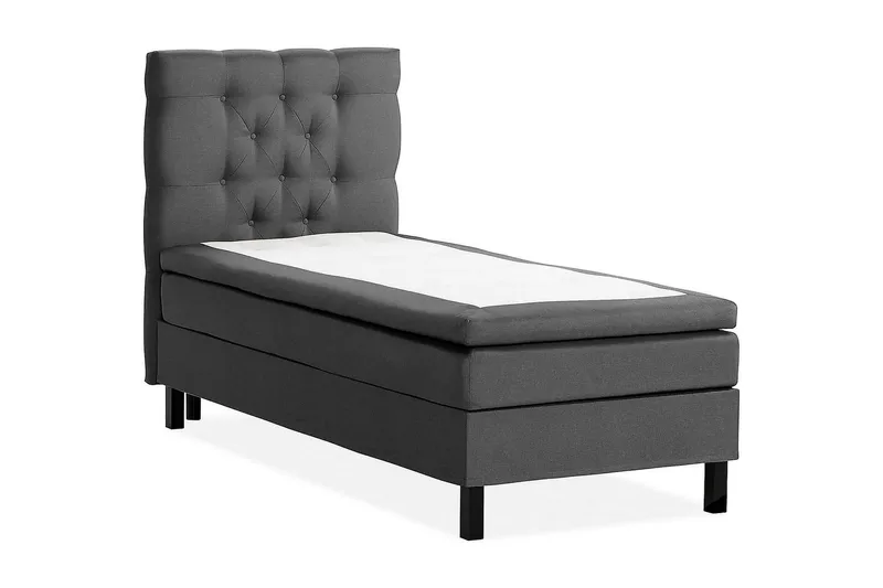 Scarlett Kontinentalsäng 90x200 Skummadrass - Mörkgrå - Möbler - Säng - Kontinentalsäng