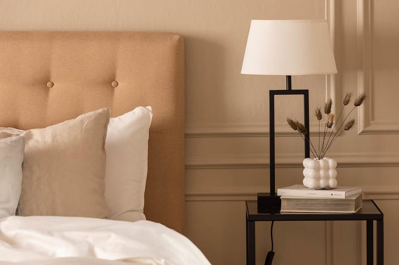 Scarlett Sängpaket 120x200 Latexmadrass - Knappad gavel Beige - Möbler - Säng - Kontinentalsäng