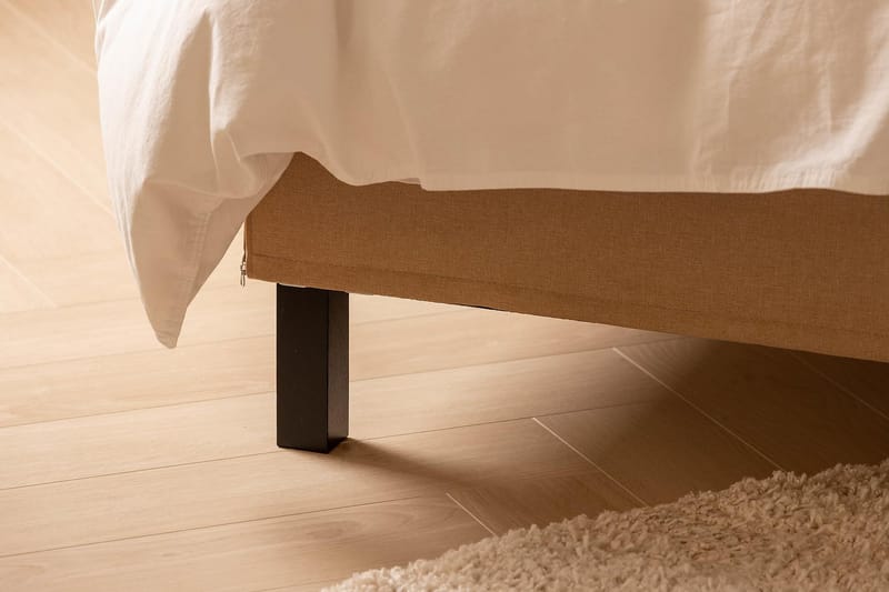 Scarlett Sängpaket 120x200 Latexmadrass - Knappad gavel Beige - Möbler - Säng - Kontinentalsäng