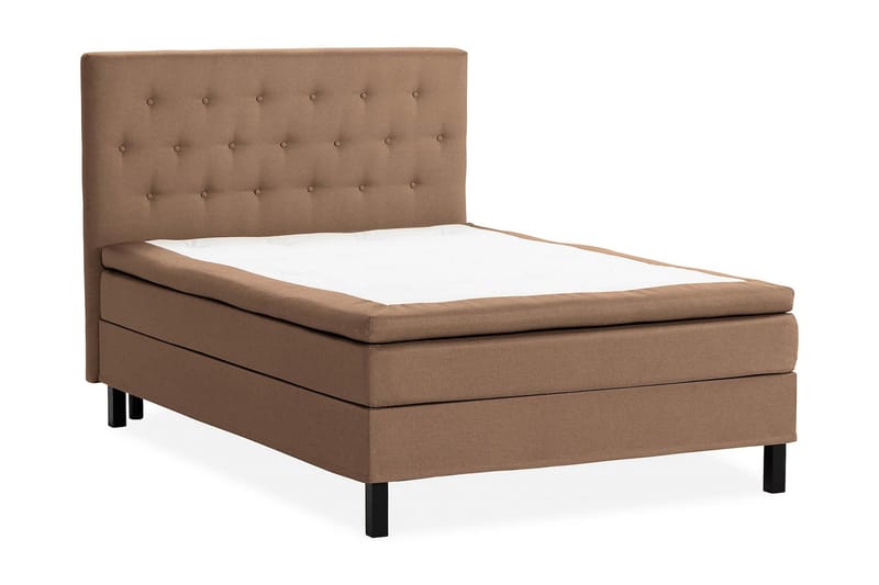 Scarlett Sängpaket 120x200 Latexmadrass - Knappad gavel Brun - Möbler - Säng - Kontinentalsäng