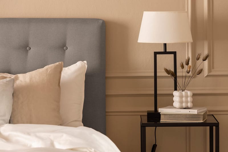 Scarlett Sängpaket 120x200 Latexmadrass - Knappad gavel Grå - Möbler - Säng - Kontinentalsäng