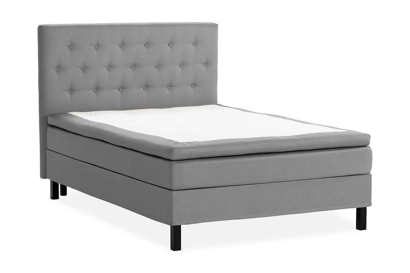 Scarlett Sängpaket 120x200 Latexmadrass - Knappad gavel Grå - Möbler - Säng - Kontinentalsäng