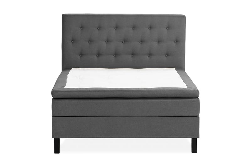 Scarlett Sängpaket 120x200 Latexmadrass - Knappad gavel Mörkgrå - Möbler - Säng - Kontinentalsäng