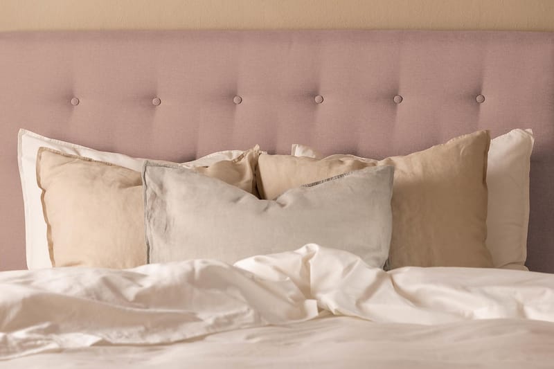 Scarlett Sängpaket 120x200 Latexmadrass - Knappad gavel Rosa - Möbler - Säng - Komplett sängpaket