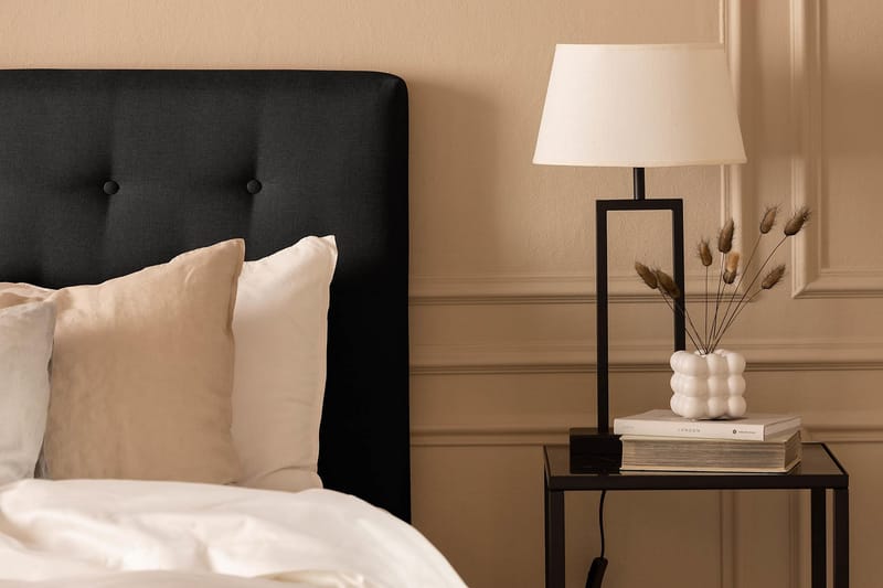 Scarlett Sängpaket 120x200 Latexmadrass - Knappad gavel Svart - Möbler - Säng - Kontinentalsäng