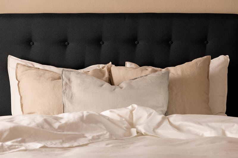 Scarlett Sängpaket 120x200 Latexmadrass - Knappad gavel Svart - Möbler - Säng - Kontinentalsäng