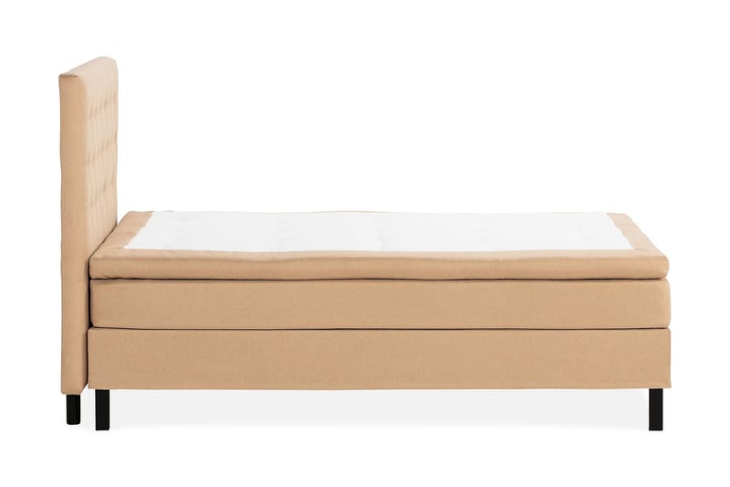 Scarlett Sängpaket 120x200 Memorymadrass - Knappad gavel Beige - Möbler - Säng - Kontinentalsäng