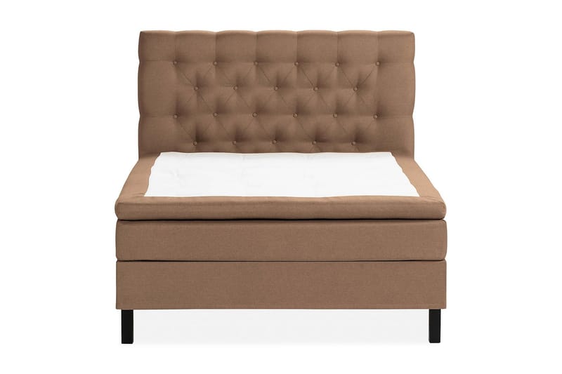 Scarlett Sängpaket 120x200 Skummadrass - Djuphäftad gavel Brun - Möbler - Säng - Kontinentalsäng
