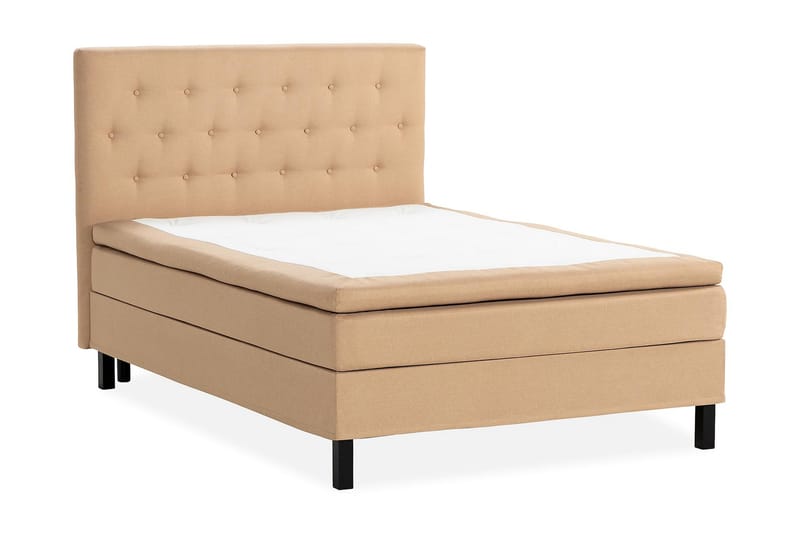 Scarlett Sängpaket 120x200 Skummadrass - Knappad gavel Beige - Komplett sängpaket - Kontinentalsäng