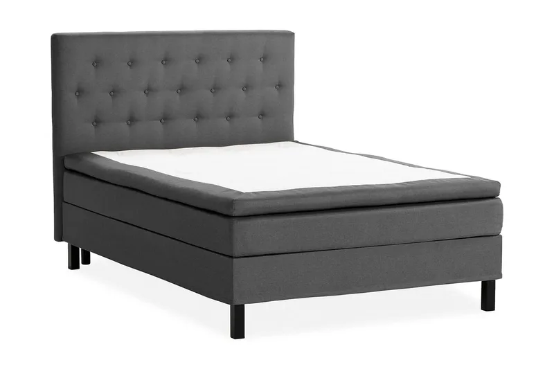 Scarlett Sängpaket 120x200 Skummadrass - Knappad gavel Mörkgrå - Möbler - Säng - Kontinentalsäng