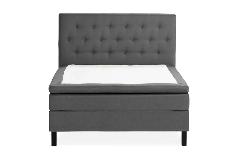 Scarlett Sängpaket 120x200 Skummadrass - Knappad gavel Mörkgrå - Möbler - Säng - Kontinentalsäng