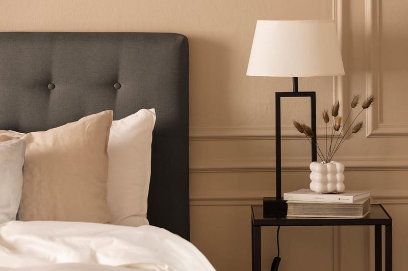 Scarlett Sängpaket 120x200 Skummadrass - Knappad gavel Mörkgrå - Möbler - Säng - Kontinentalsäng