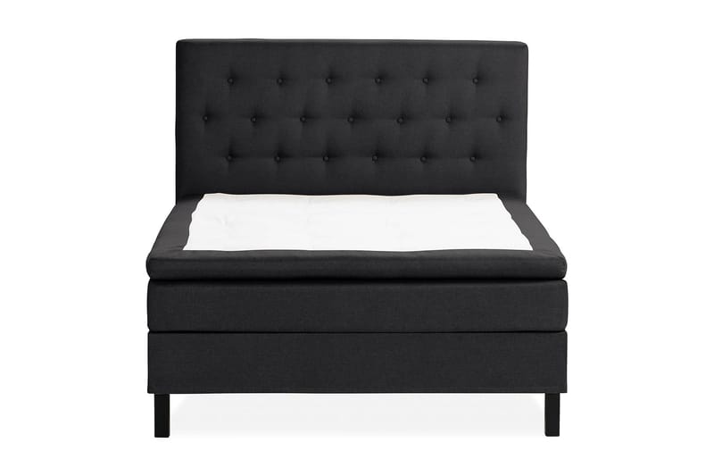 Scarlett Sängpaket 120x200 Skummadrass - Knappad gavel Svart - Möbler - Säng - Komplett sängpaket