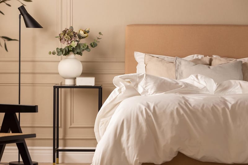 Scarlett Sängpaket 120x200 Skummadrass - Slät gavel Beige - Möbler - Säng - Komplett sängpaket