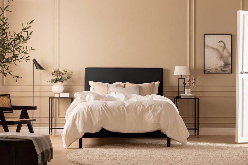 Scarlett Sängpaket 120x200 Skummadrass - Slät gavel Svart - Möbler - Säng - Komplett sängpaket