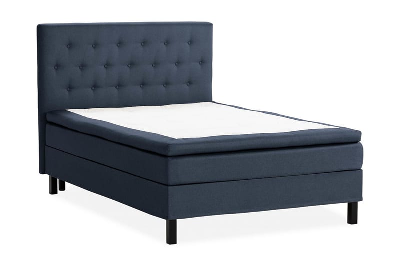 Scarlett Sängpaket 140x200 Latexmadrass - Knappad gavel Blå - Möbler - Säng - Kontinentalsäng