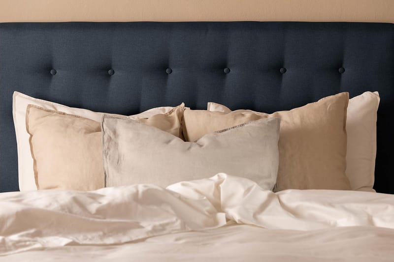 Scarlett Sängpaket 140x200 Latexmadrass - Knappad gavel Blå - Möbler - Säng - Kontinentalsäng