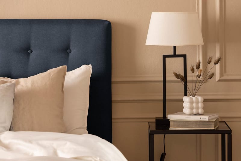 Scarlett Sängpaket 140x200 Latexmadrass - Knappad gavel Blå - Möbler - Säng - Kontinentalsäng