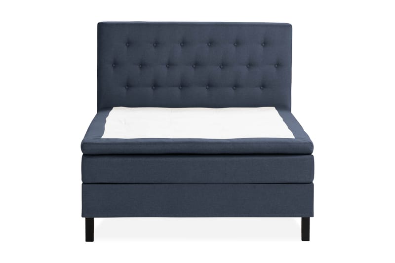 Scarlett Sängpaket 140x200 Skummadrass - Knappad gavel Blå - Möbler - Säng - Komplett sängpaket