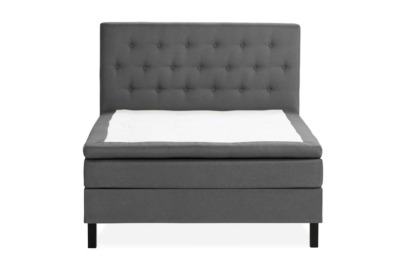 Scarlett Sängpaket 140x200 Skummadrass - Knappad gavel Mörkgrå - Möbler - Säng - Kontinentalsäng