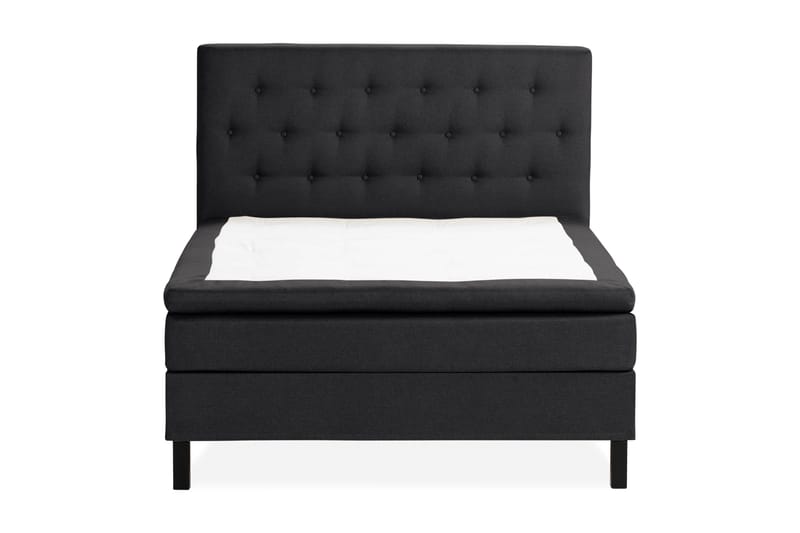 Scarlett Sängpaket 140x200 Skummadrass - Knappad gavel Svart - Möbler - Säng - Komplett sängpaket