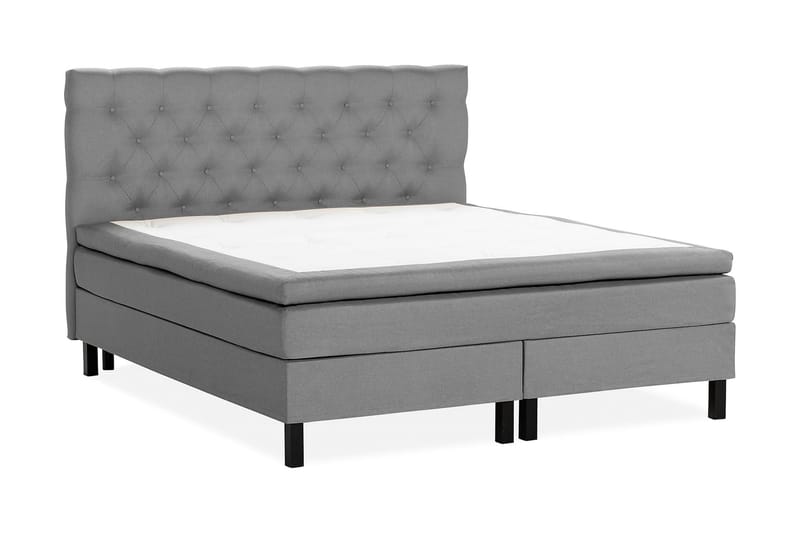 Scarlett Sängpaket 180x200 Latexmadrass - Djuphäftad gavel Grå - Möbler - Säng - Komplett sängpaket