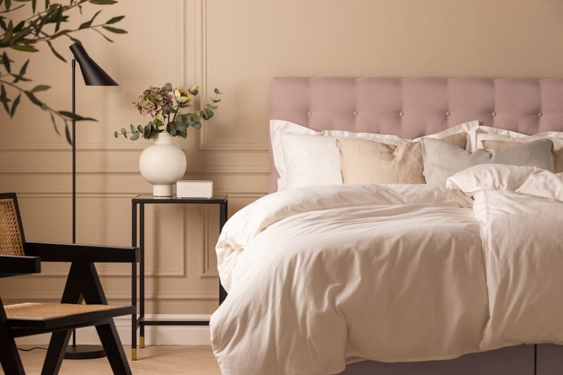 Scarlett Sängpaket 180x200 Skummadrass - Djuphäftad gavel Rosa - Möbler - Säng - Komplett sängpaket