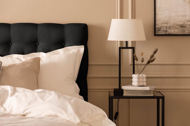 Scarlett Sängpaket 180x200 Skummadrass - Djuphäftad gavel Svart - Möbler - Säng - Kontinentalsäng