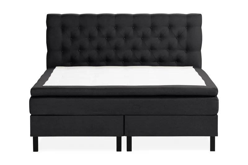 Scarlett Sängpaket 180x200 Skummadrass, Djuphäftad gavel Svart