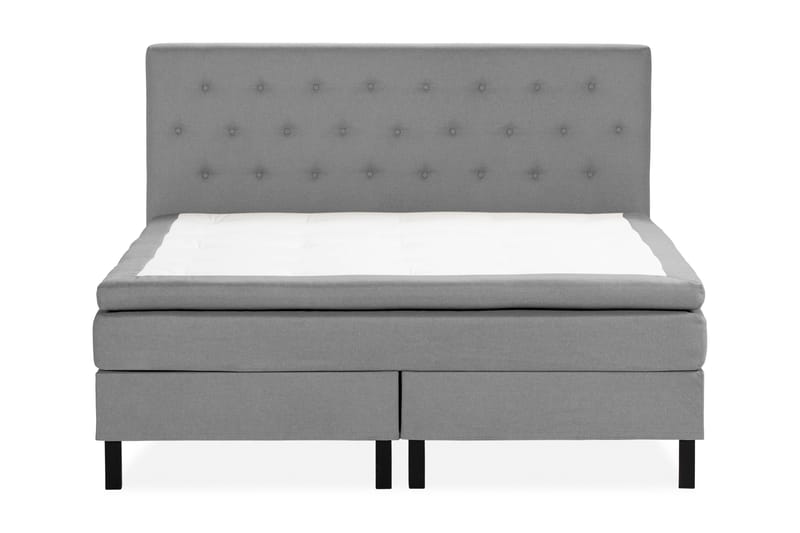 Scarlett Sängpaket 180x200 Skummadrass - Knappad gavel Grå - Möbler - Säng - Komplett sängpaket