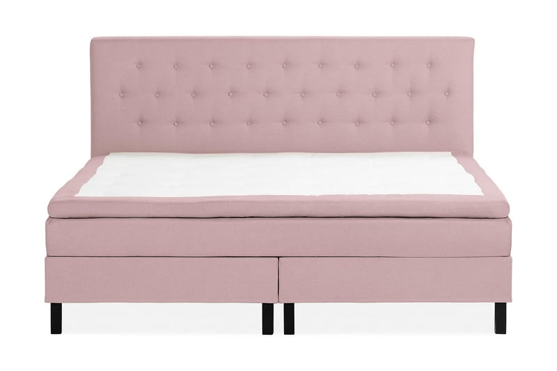 Scarlett Sängpaket 210x210 Latexmadrass - Knappad gavel Rosa - Möbler - Säng - Kontinentalsäng