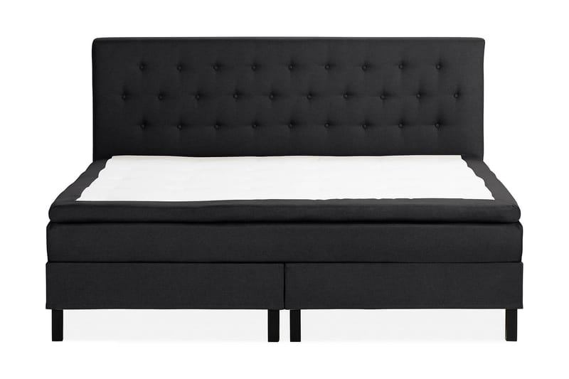 Scarlett Sängpaket 210x210 Latexmadrass - Knappad gavel Svart - Möbler - Säng - Komplett sängpaket