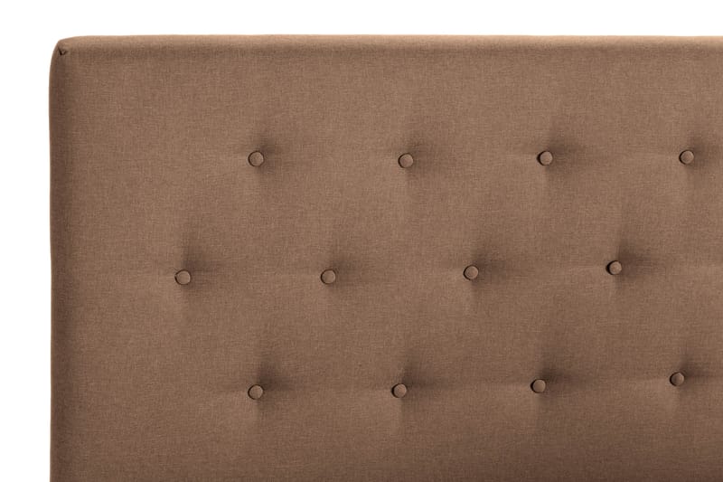 Scarlett Sängpaket 210x210 Skummadrass - Knappad gavel Brun - Möbler - Säng - Kontinentalsäng