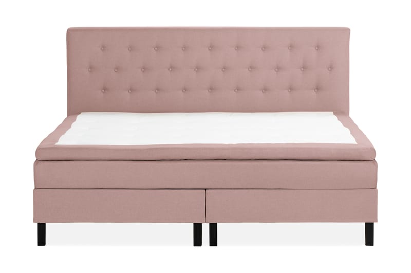 Scarlett Sängpaket 210x210 Skummadrass - Knappad gavel Rosa - Möbler - Säng - Komplett sängpaket