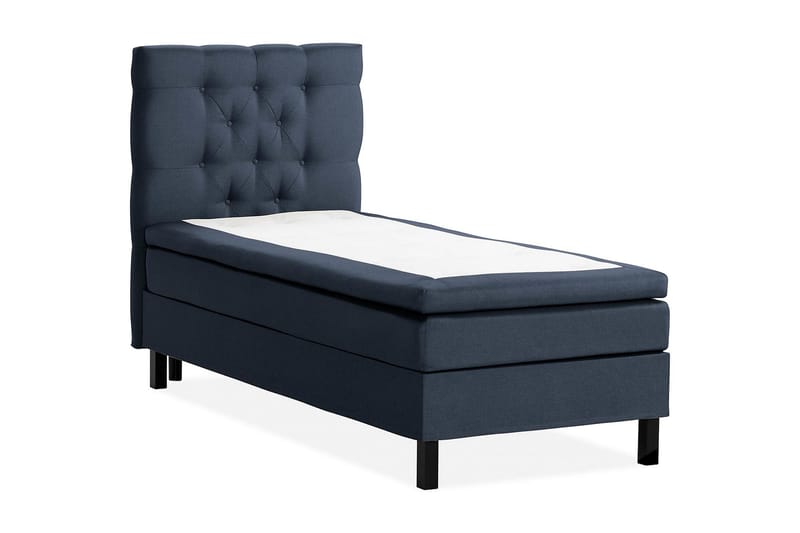 Scarlett Sängpaket 90x200 Latexmadrass - Djuphäftad gavel Blå - Möbler - Säng - Komplett sängpaket