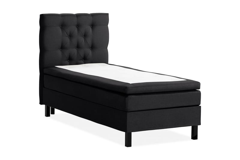 Scarlett Sängpaket 90x200 Latexmadrass - Djuphäftad gavel Svart - Möbler - Säng - Komplett sängpaket