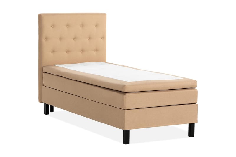 Scarlett Sängpaket 90x200 Latexmadrass - Knappad gavel Beige - Möbler - Säng - Komplett sängpaket