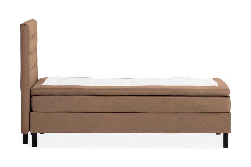 Scarlett Sängpaket 90x200 Latexmadrass - Knappad gavel Brun - Möbler - Säng - Komplett sängpaket