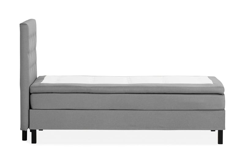 Scarlett Sängpaket 90x200 Memorymadrass - Knappad gavel Grå - Möbler - Säng - Kontinentalsäng