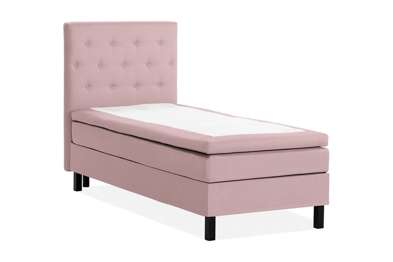 Scarlett Sängpaket 90x200 Memorymadrass - Knappad gavel Rosa - Möbler - Säng - Kontinentalsäng